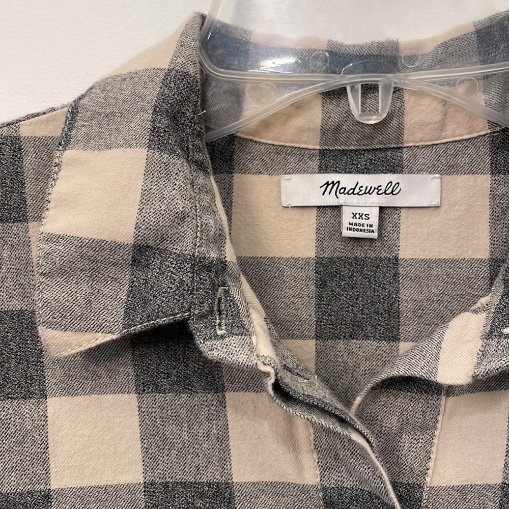 Madewell. Like New. Button Up Flannel-Like Top. X… - image 2
